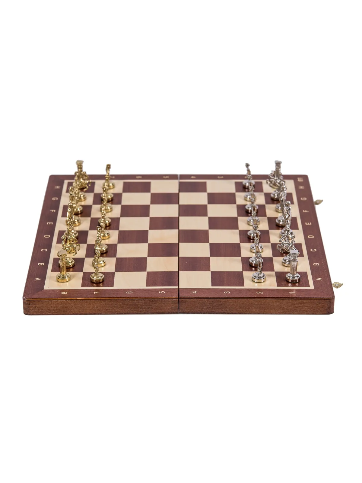 Schach Rom - T4 - Mahagoni / Metall