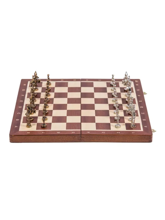 Schach Warschau - Mahagoni / Metall