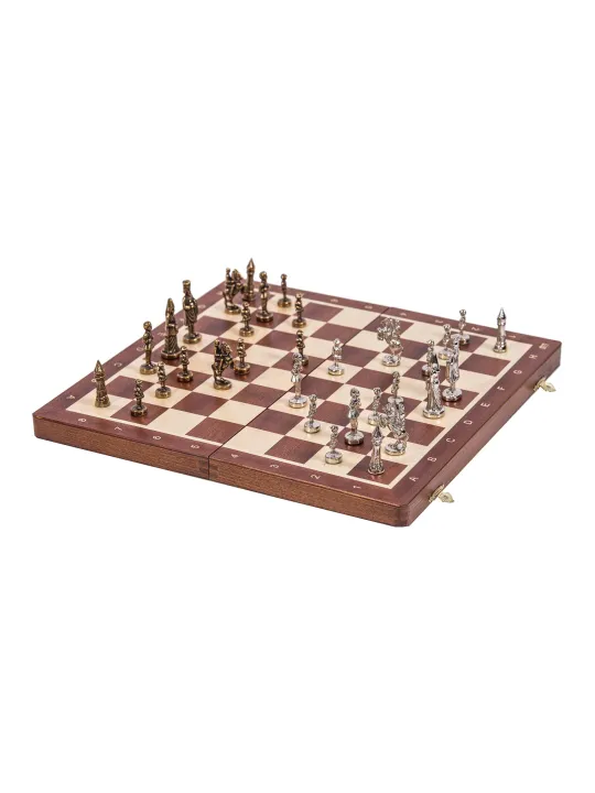 Schach Warschau - Mahagoni / Metall