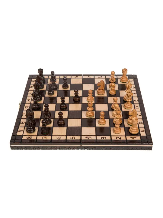 Schachspiel Schach Holz Schachbrett mit Dame