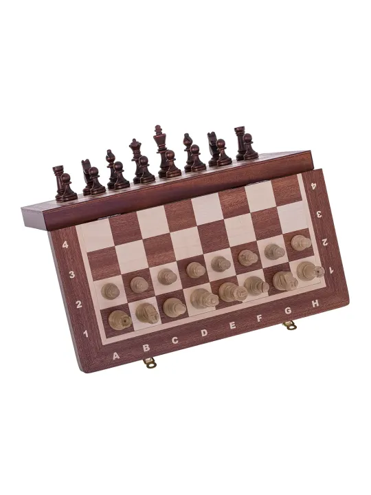 Chess Magnetic - Staunton 3 - Mahogany -  Chess Shop - sklep-szachy.pl