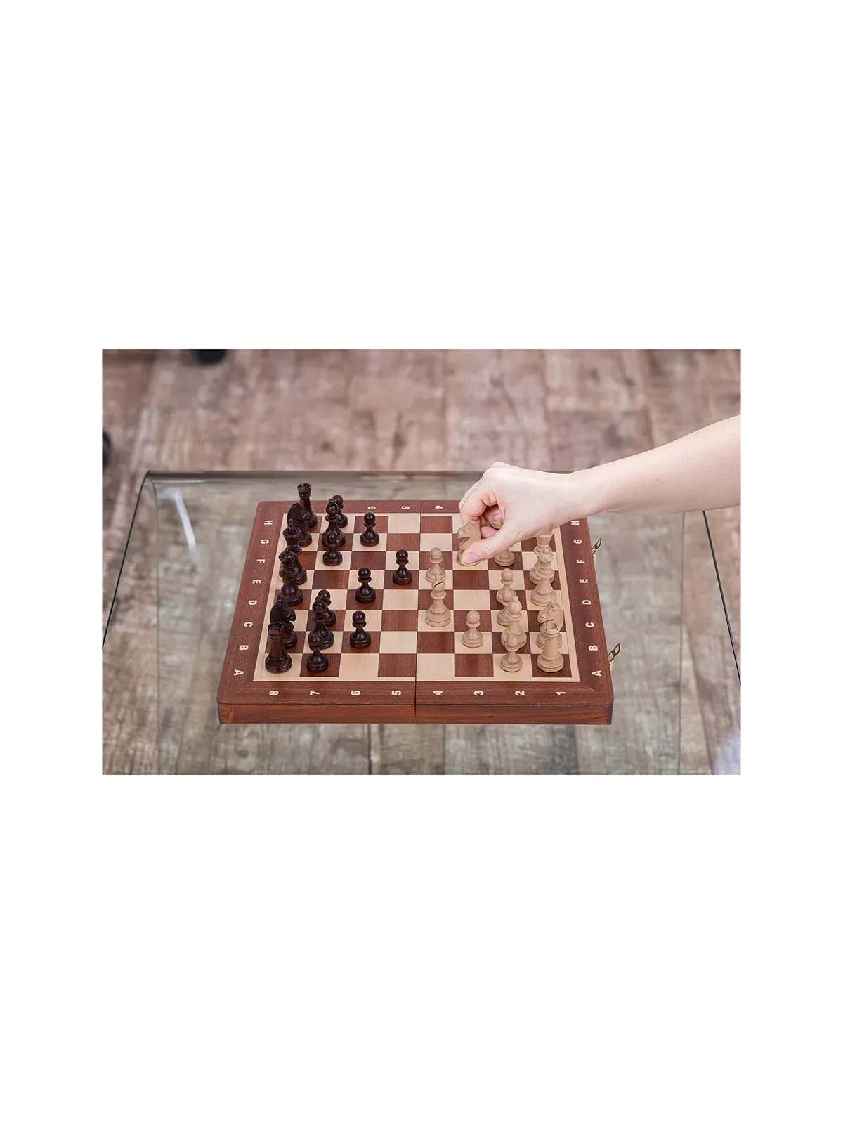 Chess Magnetic - Staunton 3 - Mahogany -  Chess Shop - sklep-szachy.pl